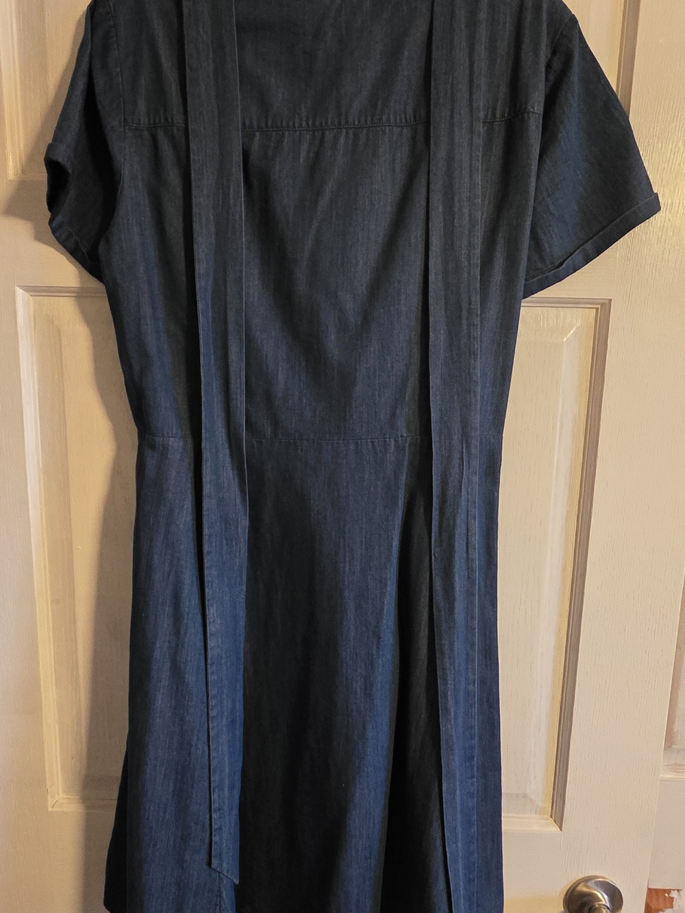 Boden Chambray Wrap Midi Dress, Size US 14 - Picture 5 of 5